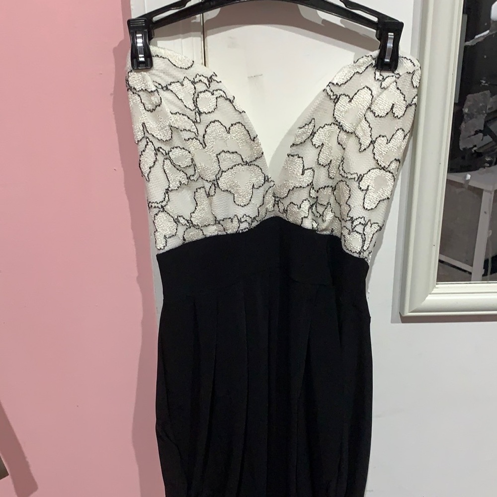 black and white mini dress